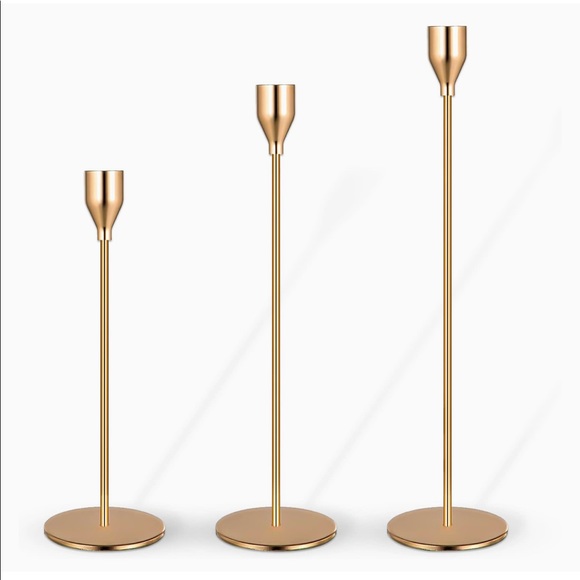 CELAINER Set of 3 candle holders for conical candles - Picture 6 of 7